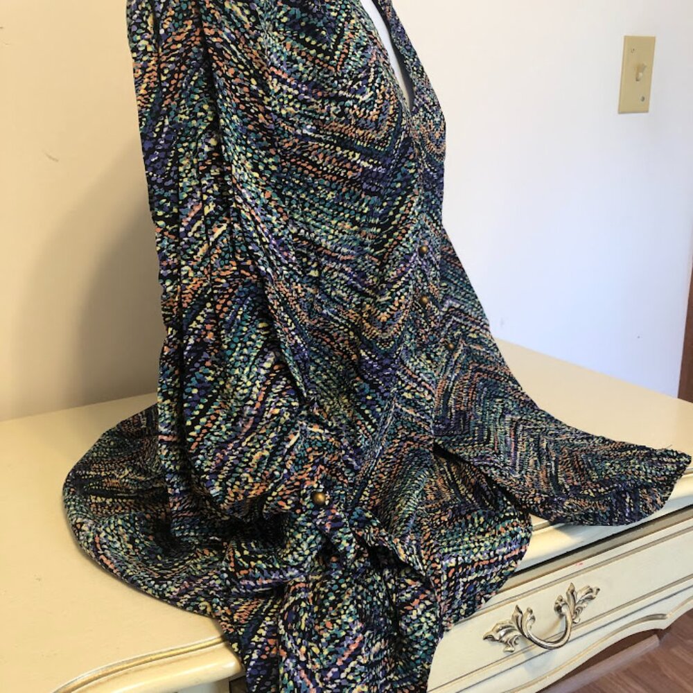 Cato Fashions Tunic Top Size 22/24W - Multicolored abstract design - Picture 7 of 14